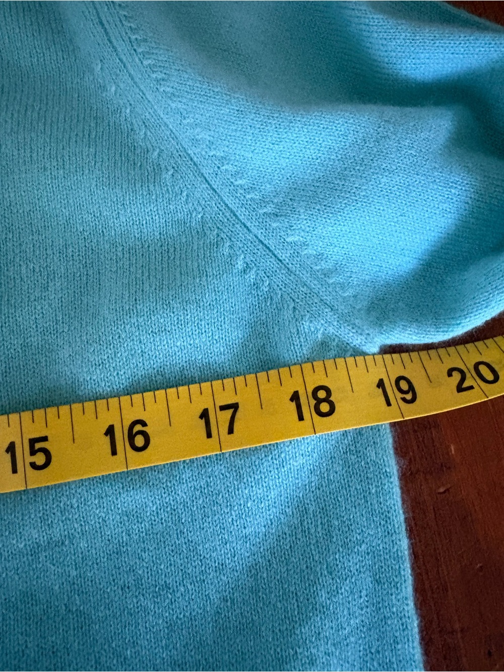 Jacobson's 100% Cashmere Crewneck Cardigan Sweater Aqua Turquoise Blue M - Picture 7 of 8